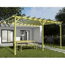 Maderland - Pérgola de Madera Maciza Adosada Zamora ( ) - 510 x 300 cm