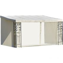 Pergola adossable 4 x 3m aken crème