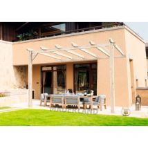 Maderland - Pergola en bois adossée - modèle cádiz - 500 x 300 cm