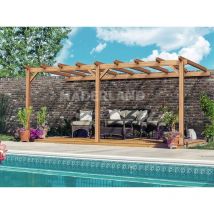 Maderland - Pergola en bois adossée - modèle palma - 400 x 300 cm