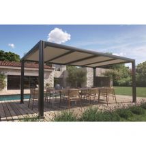 Pergola autoportante bioclimatique Austin 3,5x5m en aluminium à lames orientables