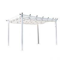 Paris Prix - Pergola Avec Toit 'Lazio' 395cm Blanc