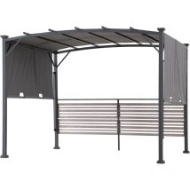 Sunjoy - Pergola balnéo acier/tissu titov - 270cm x 300cm