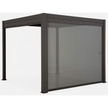 Sweeek - Pergola bioclimatica 3x4m + tenda da sole 4m