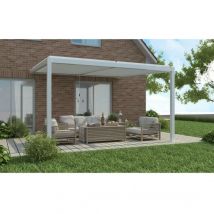 Giardini Di Maggio - Pergola addossata Wall Calicantus Bianca 4x3x h2,45 con led