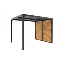 Habrita Foresta - Pergola Bioclimatica in Alluminio 240X300 Grigio Antracite