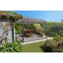 Cazeboo - Pergola bioclimatique autoportée bahia 4x3m Beige