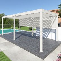 Pergola bioclimatique Ombréa vs autoportante 3x6M - Blanc