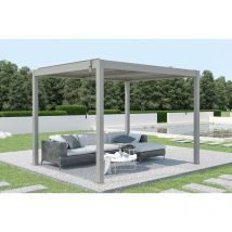 Cazeboo - Pergola bioclimatique santa 3x2,5m Aluminium Taupe