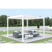 Cazeboo - Pergola Bioclimatique santa 3x3m Aluminium Blanc