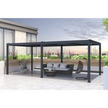 Cazeboo - Pergola Bioclimatique santa 6x3m Aluminium Gris anthracite