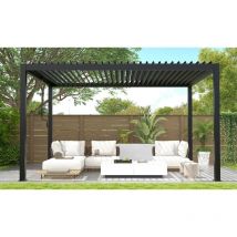 Touschalets - Pergola bioclimatique chenonceau 4x3m anthracite