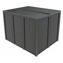 Pergola bioclimatique Habrita Foresta PER 36V30V BI aluminium 10,80m2 avec ventelles latérales alu mobiles pour les côtés 3m et 3,60m