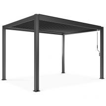 Freistehende, bioklimatische Pergola Grau