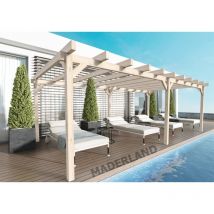 Pergola en bois autoportante - modèle marsella - 600 x 400 cm - Maderland
