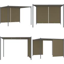 Pergola de jardin avec auvent rétractable 3x3 m Taupe 180 g/m² - pergola - pergolas - Home & Living - Taupe