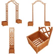 Pergola de jardin avec jardinière Bois pin massif - pergola - pergolas - Home & Living - Brun
