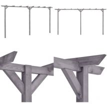 Pergola de jardin Gris 400x40x205 cm Bois de pin imprégné - pergola - pergolas - Home & Living - Gris