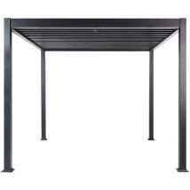Beliani - Pergola de Jardin Moderne 310 x 310 cm Structure d'Ombrage en Métal Extérieur Noir Fornoli