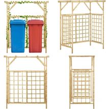 Pergola de jardin pour poubelles doubles Bois de pin imprégné - pergola - pergolas - Home & Living - Brun
