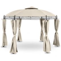 Uniprodo - Pergola De Jardin Terrasse En Kit Tonnelle 3,5 m Toile 180g/m2, Beige