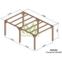 Maderland - Pérgola de Madera Laminada Fuengirola ( ) - Gardeneas - 500 x 300 cm