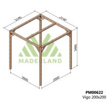 Maderland - Pérgola de Madera Maciza Vigo ( ) - Gardeneas - 200 x 200 cm
