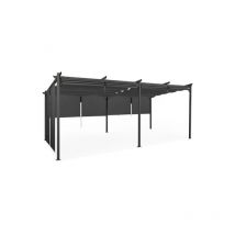 Idmarket - Pergola édition spéciale toit rétractable 3x6 m et 6 stores gris anthracite