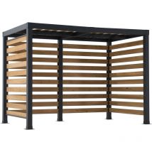 Sunjoy - Pergola en acier marao en noir/marron - 191cm x 313cm