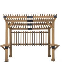 Sunway - Pergola en bois de cèdre krone balnéo en marron - 275cm x 310cm