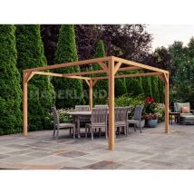 Maderland - Pergola en bois autoportante - modèle tarragona - 300 x 300 cm