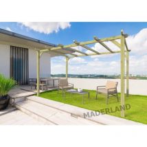Maderland - Pergola en bois autoportante - modèle barcelona - 420 x 420 cm