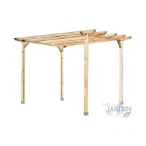 Pergola Exterieur en bois 360 x 360 cm pour Terrasse et Jardin