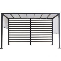 Sunjoy - Pergola en tissu oeta en blanc - 304cm x 372cm