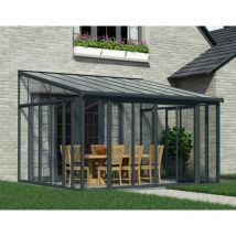 Pergola fermée 15.6m² gris anthracite - Palram - 703991