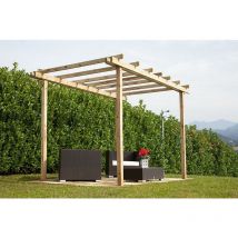 Gazebo pergola 300x400 legno pino massello impregnato - Losa
