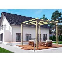 Maderland - Pergola en bois autoportante - modèle madrid - 510 x 420 cm