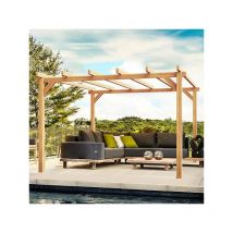 Maderland - Pergola autoportée bois - Linares, Dimensions 300 x 300 cm, Ancrage Support de plaque