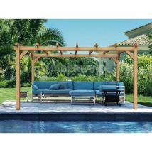 Maderland - Pergola en bois autoportante - modèle valencia - 600 x 300 cm