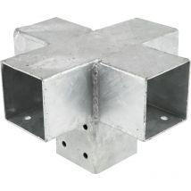 Wovar - Pergola Joint d'angle galvanisé pour poteaux de 7 x 7 cm Modèle croisé - Par pièce