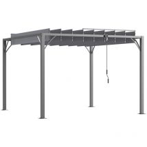 MH - Pergola lames orientables 2,90 x 2,95 malou grise