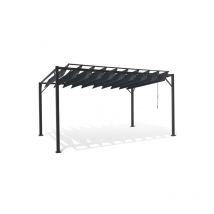 Pergola lames orientables 3x4 M gris anthracite
