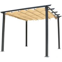 Pergola 3 x 3 m 4 pieds avec toile oregon