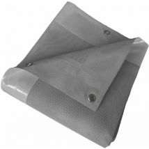 Pergola-Plane Mikroperforiert Grau 4x5 m - 5 Jahre Garantie Tecplast MP460PR - Wasserdurchlässige Plane - Made in France