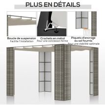 Pergola rétractable alessia crème et grise