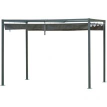 Pergola rétractable luna grise