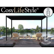 Dancover - Pergola San Fernando, 4x4m, Noir/Gris foncé