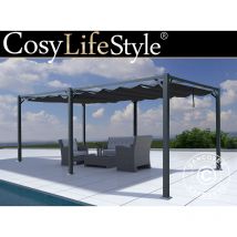 Dancover - Pergola Santa Cruz, 4x8m, Gris Foncé