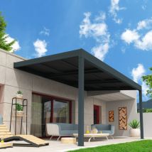 Pergola solaire ENERGY Gris anthracite 5,380x5,798m 6000W