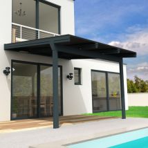 Intersun - Pergola solaire cornaline 4,590x3,492 m 8 panneaux 3200W